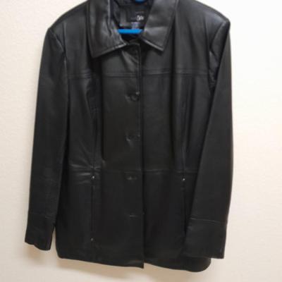Women's Genuine leather East 5th black leather coat size XL