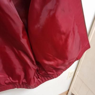 Women's Preston & York red genuine leather jacket size Large
