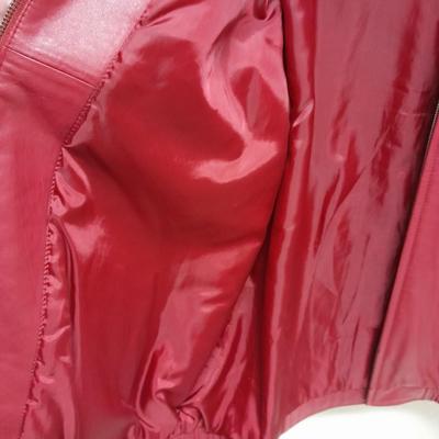 Women's Preston & York red genuine leather jacket size Large