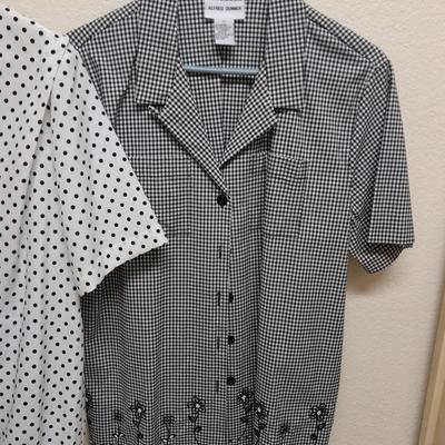 Women's clothes, Two shirts Alfred dunner 14, Allison Daley 12 and a  Elemntz XL Jacket