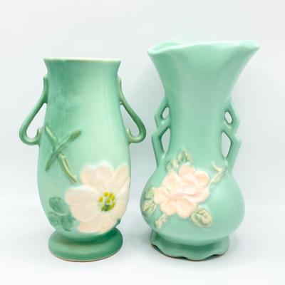WELLER ~ Set Of Two (2) ~ Vtg. Vases ~*Read Details