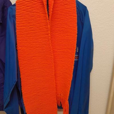 Three windbreaker type jackets, Bronco's, Washington, sizes L & XL