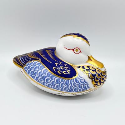 ROYAL CROWN DERBY ~ English Bone China ~ Duck Paperweight