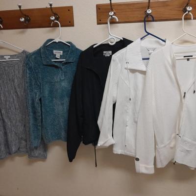 Womens long sleeved shirts and Jackets Notations XL, Koret 1X, Alfred Dunner L, and Purejill L