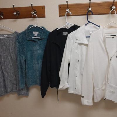 Womens long sleeved shirts and Jackets Notations XL, Koret 1X, Alfred Dunner L, and Purejill L
