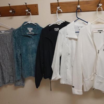Womens long sleeved shirts and Jackets Notations XL, Koret 1X, Alfred Dunner L, and Purejill L