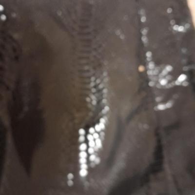 Black purse with wallet and evening bag