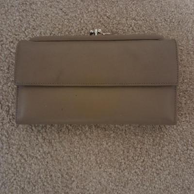 Black purse with wallet and evening bag