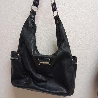 Two black leather-like purses in great condition Miztigne and Nicole