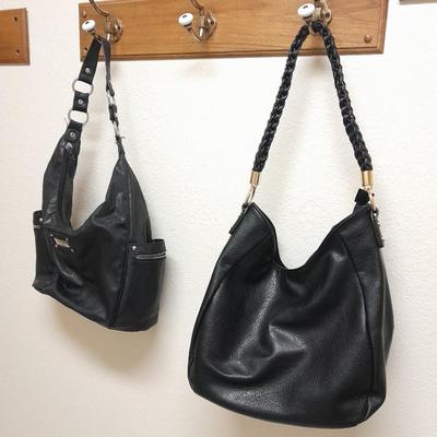 Two black leather-like purses in great condition Miztigne and Nicole
