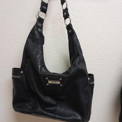 Two black leather-like purses in great condition Miztigne and Nicole