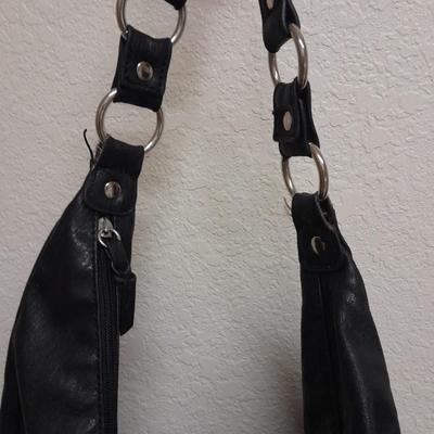 Two black leather-like purses in great condition Miztigne and Nicole
