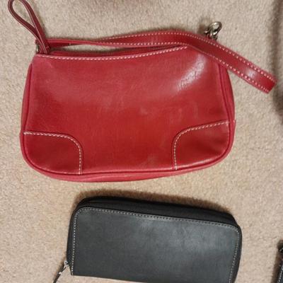 Two Small purses, one red and one Rosetti black and two wallets