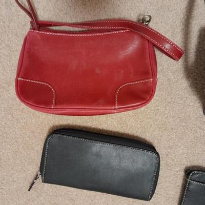 Two Small purses, one red and one Rosetti black and two wallets