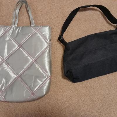 Small black Purse and silver daybag