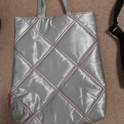 Small black Purse and silver daybag