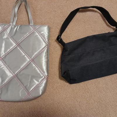 Small black Purse and silver daybag
