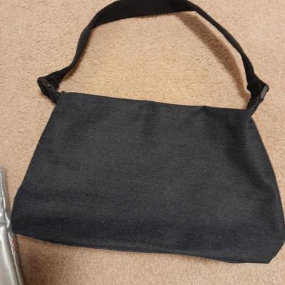 Small black Purse and silver daybag
