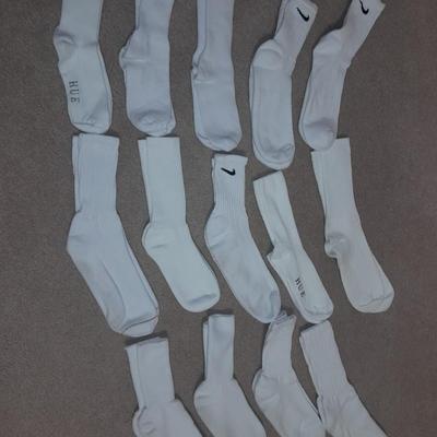 14 pairs of White socks in new to nearly new condition