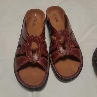 Two pair of Women's Clarks sandals size 10 M