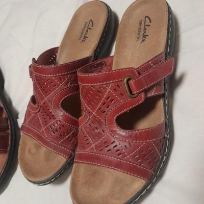 Two pair of Women's Clarks sandals size 10 M