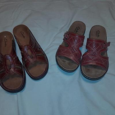 Two pair of Women's Clarks sandals size 10 M