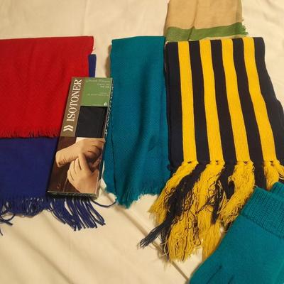 Winter scarves and gloves Isotoner new driving gloves