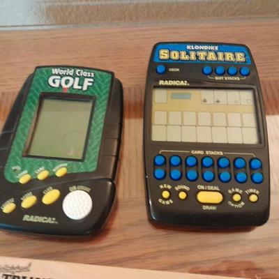 Electronic games and a Triangle solitaire game