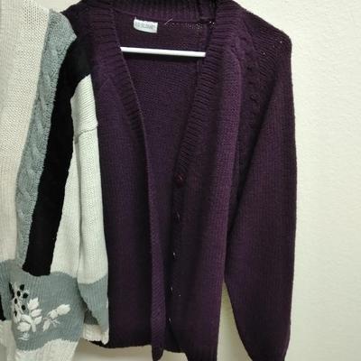 Three women's Sweaters, Christopher Banks L, C-H-U- L, Old Square