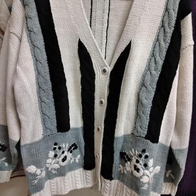 Three women's Sweaters, Christopher Banks L, C-H-U- L, Old Square