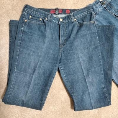 Two pairs of Jeans, and one pair of Capri's Eddie Bauer 12, West Side 12 tall, St. Johns Bay size 12