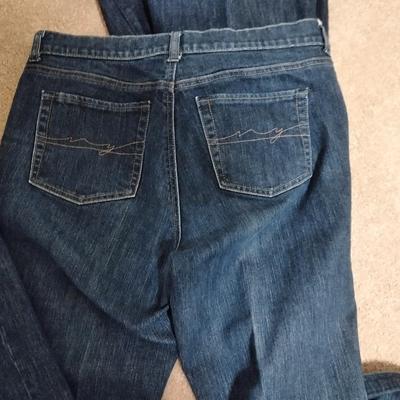 Two pairs of Jeans, and one pair of Capri's Eddie Bauer 12, West Side 12 tall, St. Johns Bay size 12