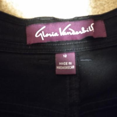 Three pairs of Women's Jeans West side 12, and 2 black Gloria Vanderbilt 12,