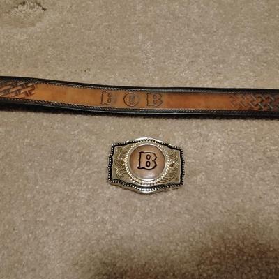 Bob, we have your belt! Leather belt with BOB on back, and a "B" metal belt buckle
