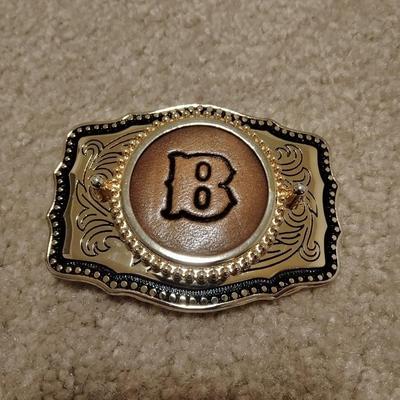 Bob, we have your belt! Leather belt with BOB on back, and a "B" metal belt buckle