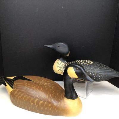 658 Carved Loon & Goose Decoys by Luba Tice