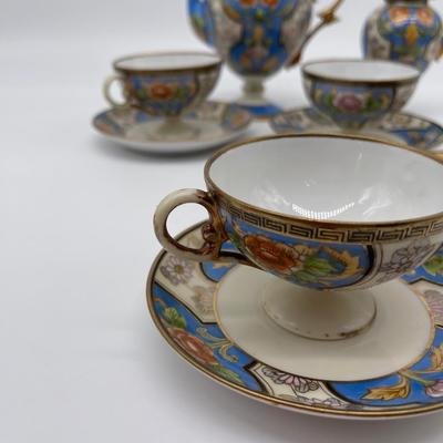 NIPPON ~ Moriage Hand Painted Tea Set
