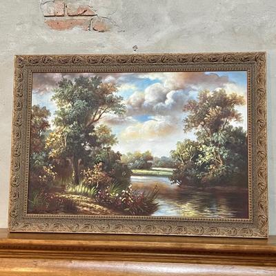 Unsigned Framed Original Scenery Painting