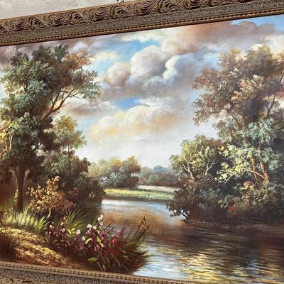 Unsigned Framed Original Scenery Painting