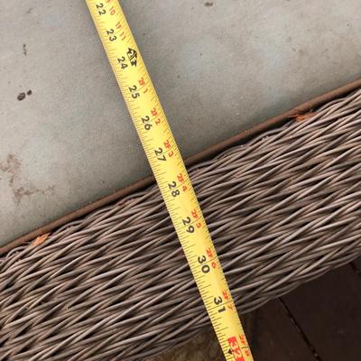 Four Piece Outdoor Patio Set with Cushions (Wicker Like) -Lot 451