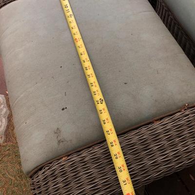 Four Piece Outdoor Patio Set with Cushions (Wicker Like) -Lot 451