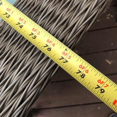 Four Piece Outdoor Patio Set with Cushions (Wicker Like) -Lot 451