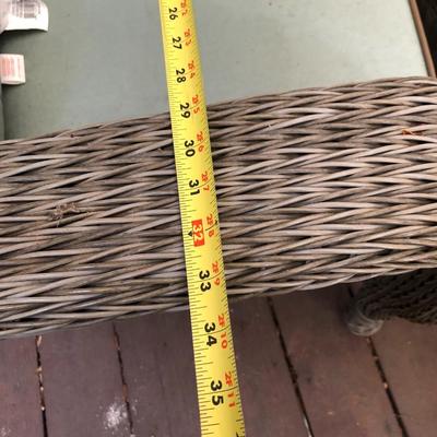 Four Piece Outdoor Patio Set with Cushions (Wicker Like) -Lot 451