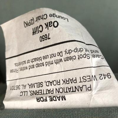 Four Piece Outdoor Patio Set with Cushions (Wicker Like) -Lot 451