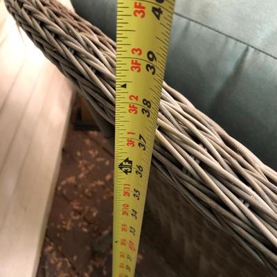 Four Piece Outdoor Patio Set with Cushions (Wicker Like) -Lot 451