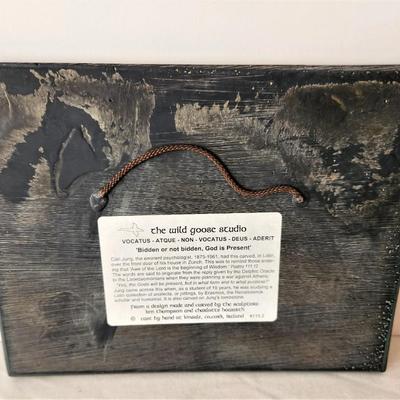 Lot #168  Wild Goose Studios Plaster Motto "Bidden or Unbidden God is Present"
