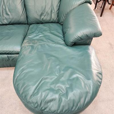 Lot #169  Total Blast from the (70's) Past - large "pleather" sectional
