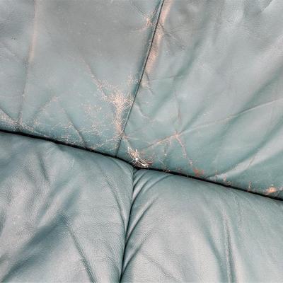 Lot #169  Total Blast from the (70's) Past - large "pleather" sectional