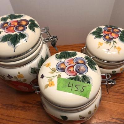 3 Piece Canister Set -Lot 455