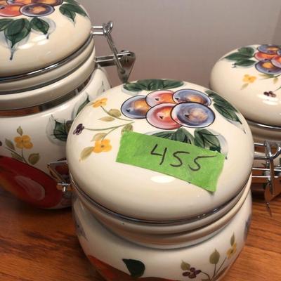 3 Piece Canister Set -Lot 455